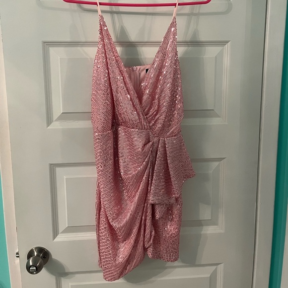 NWOT Double Crazy Pink and Purple Sequin Dresses Size Medium - Picture 4 of 16